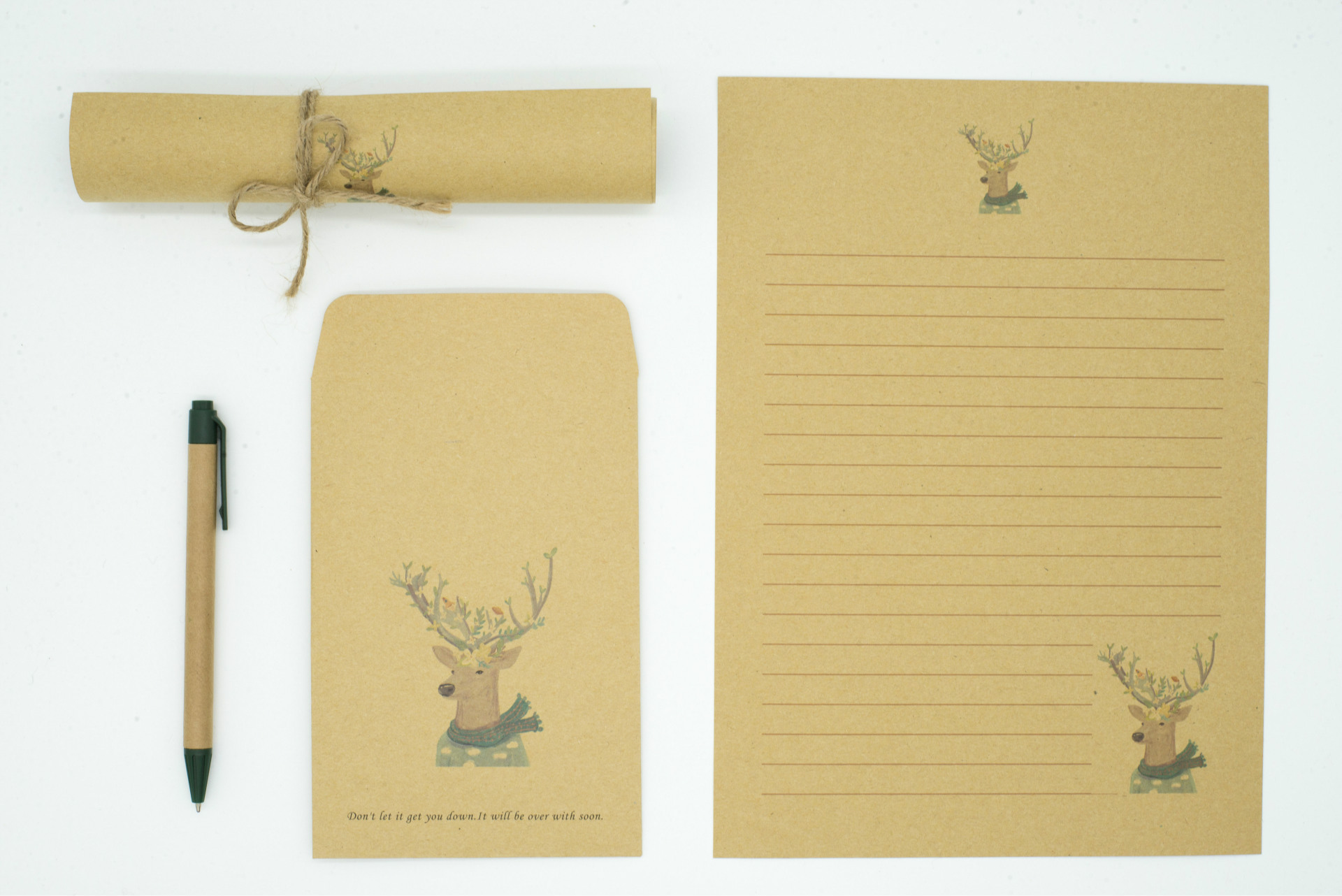 韩国创意浪漫情书信纸信封 唯美复古牛皮纸文艺写信纸