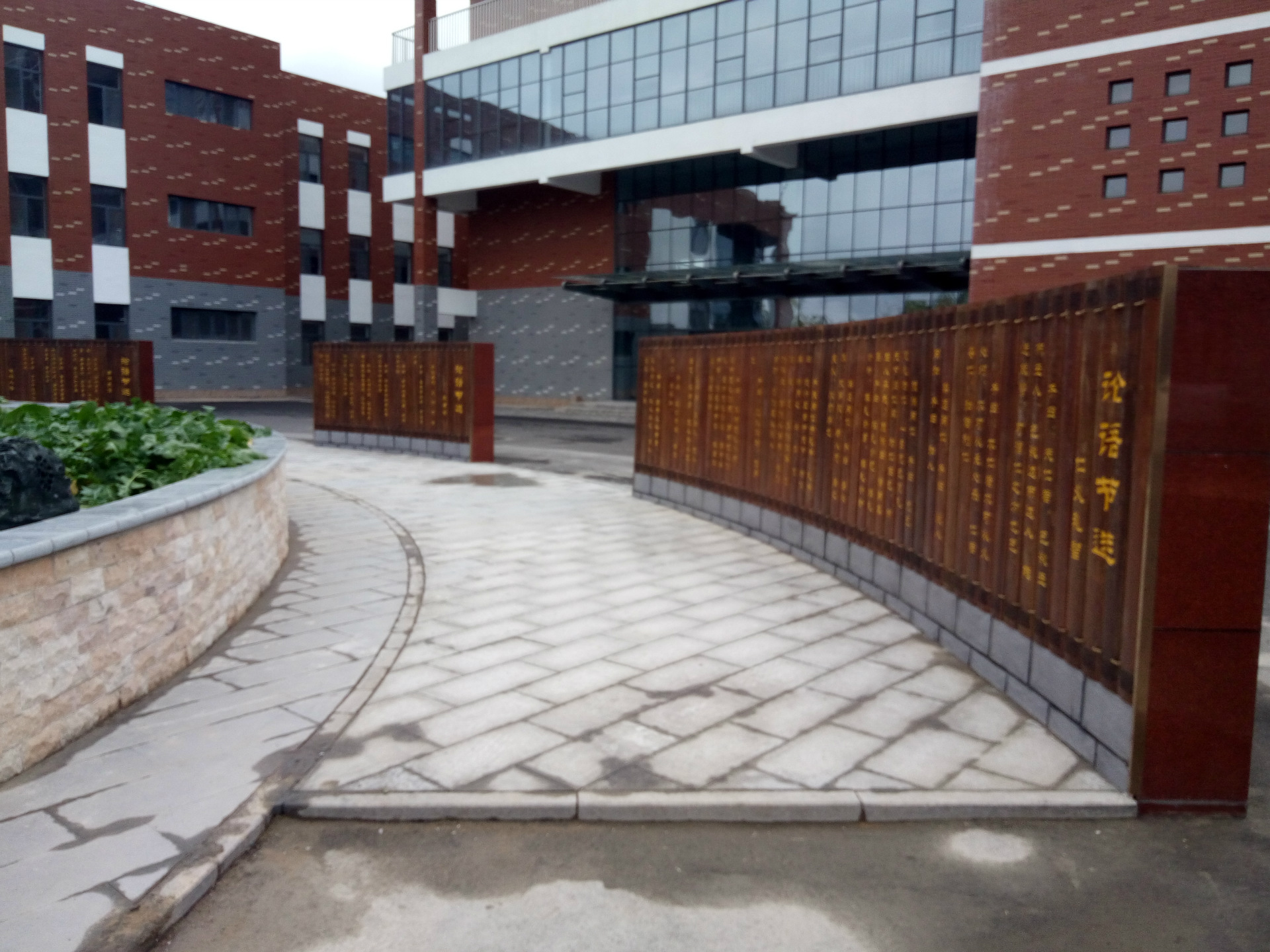 工厂定制特色户外大型竹简文化墙背景墙 园林公园文化创意栏定做