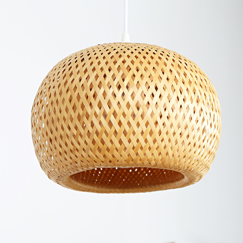 kens 恒高 越南进口简约双层竹编圆形灯罩