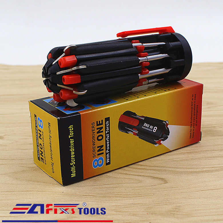 ET-802 8-in-1 Screwdriver Led Light Multi-Function Screwdriver Set Tool Boutique Family Set