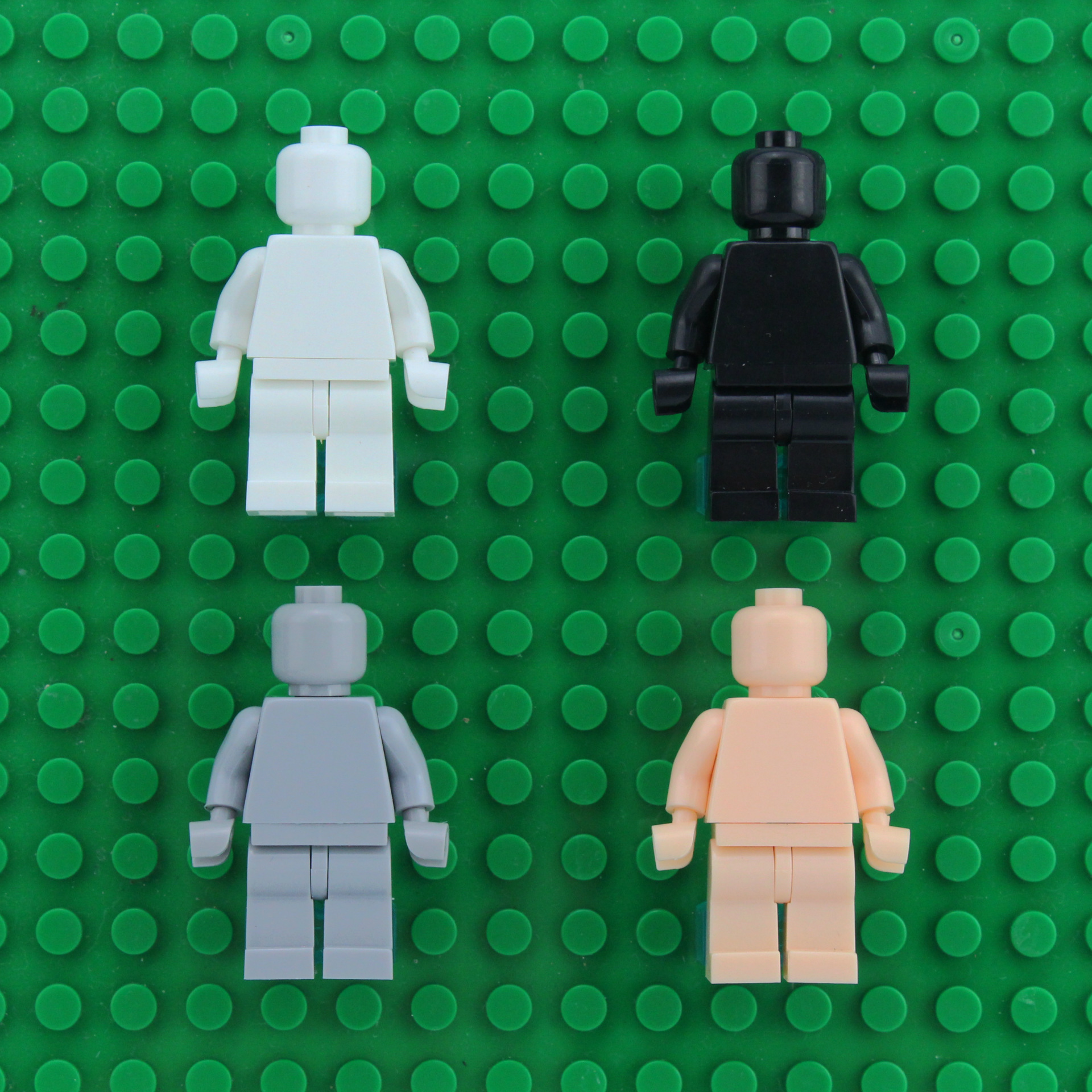 s牌积木素色素体纯色多色小颗粒积木人仔人偶益智拼装玩具外贸