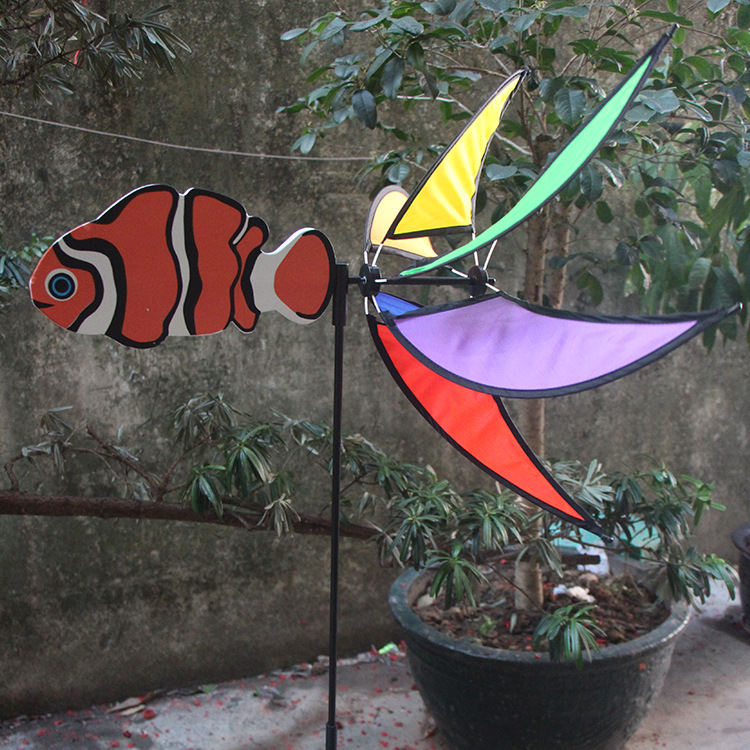 东莞市东城海华 eva鱼造型风车动物造型玩具景点花园装饰工厂直销