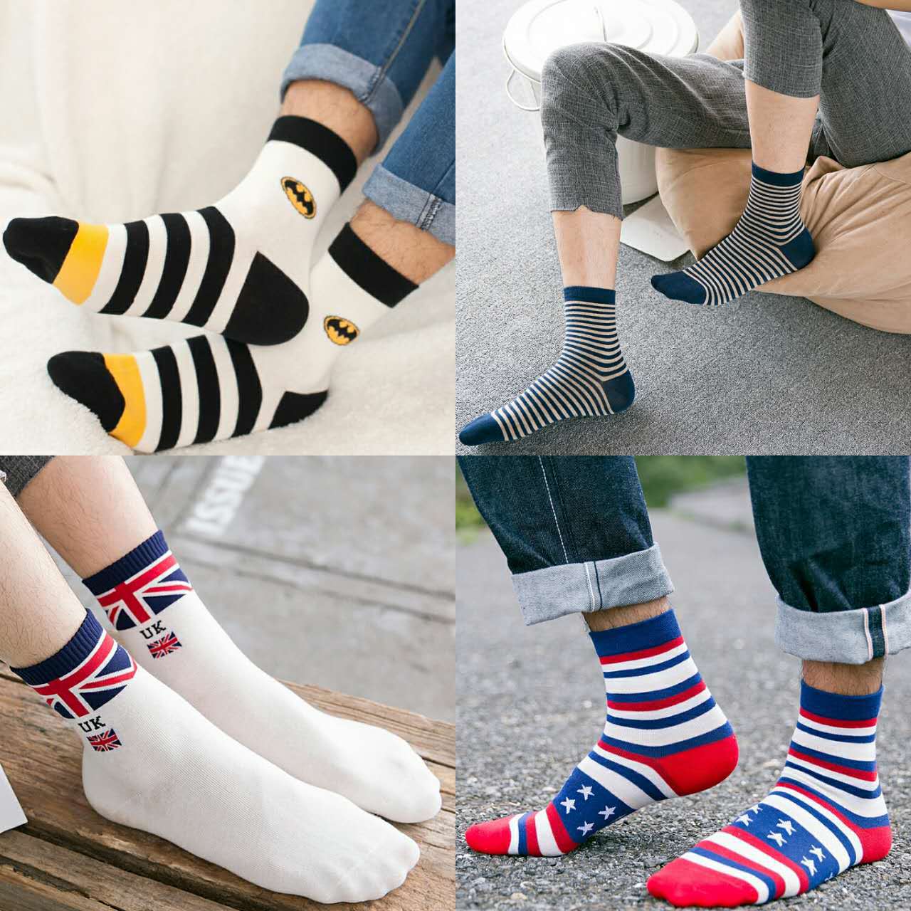 5双包邮时尚潮袜 男女中筒提花棉袜 多款式流行袜子 质好全国批发