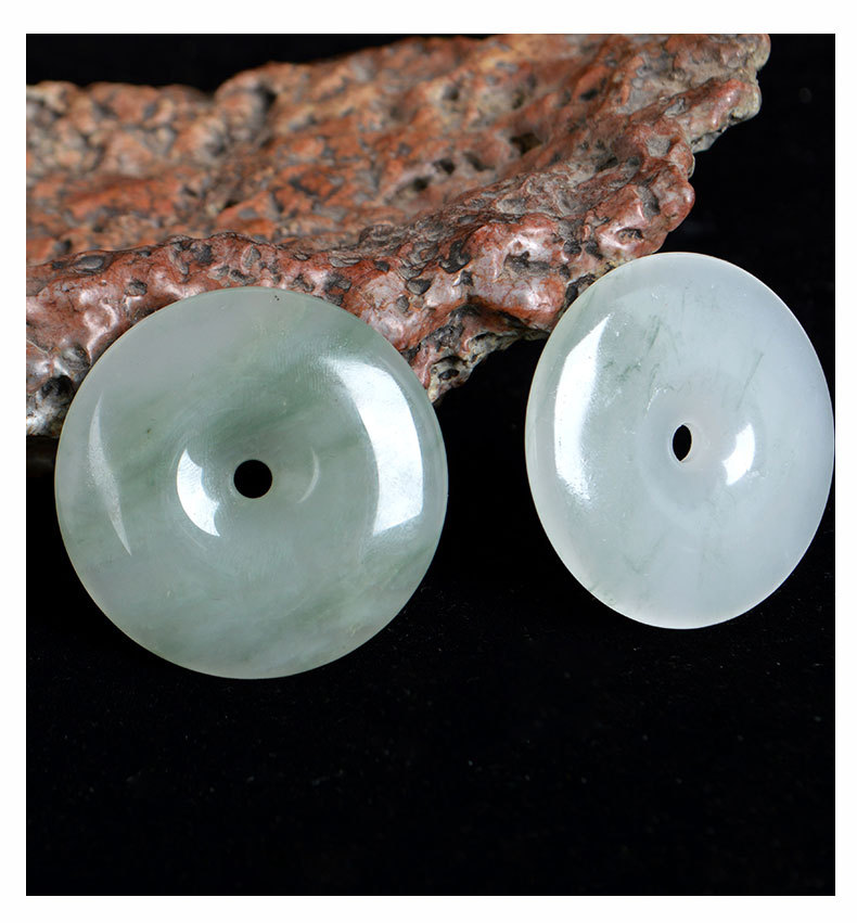 天然玉石平安扣挂件新疆天山翠平安扣正品新款冰翠平安扣吊坠批发