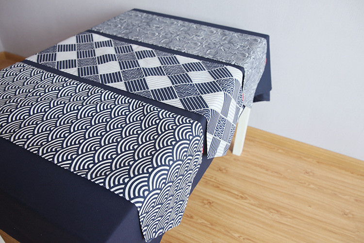 日式和风布艺家居桌旗zakka禅意茶席家用餐旗床旗床尾巾盖巾批发