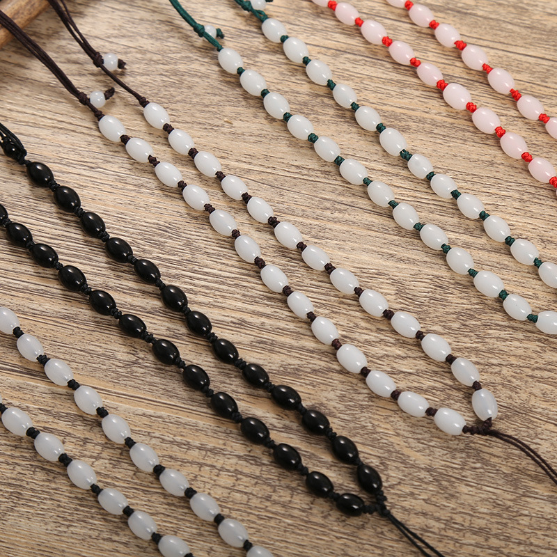 玉器挂绳玉石珠链项链吊坠挂绳 玻璃珠26粒 厂家直供-阿里巴巴