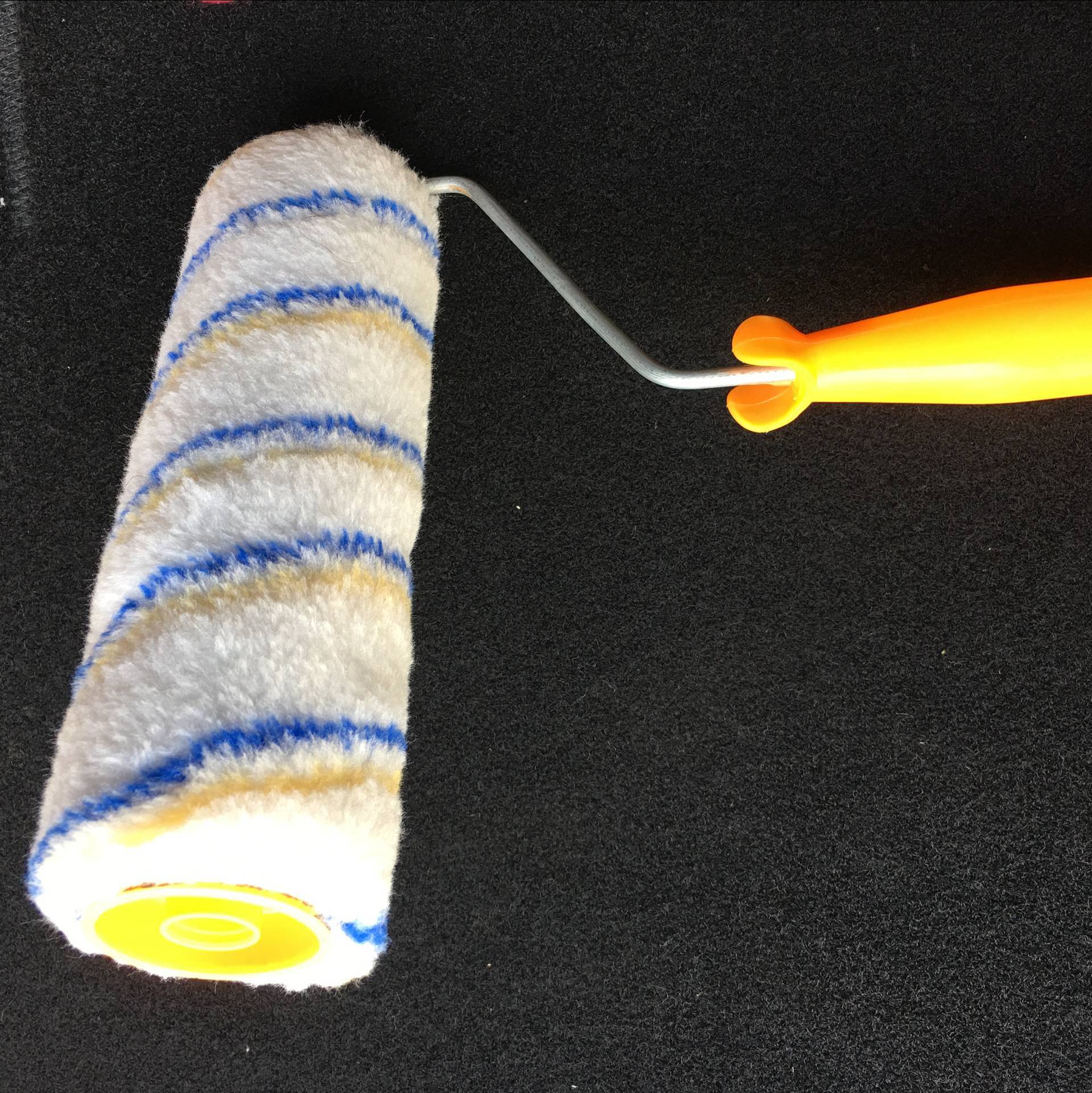 源头货源滚筒油漆刷滚芯9寸滚筒刷油漆刷滚筒刷黄蓝条滚筒刷