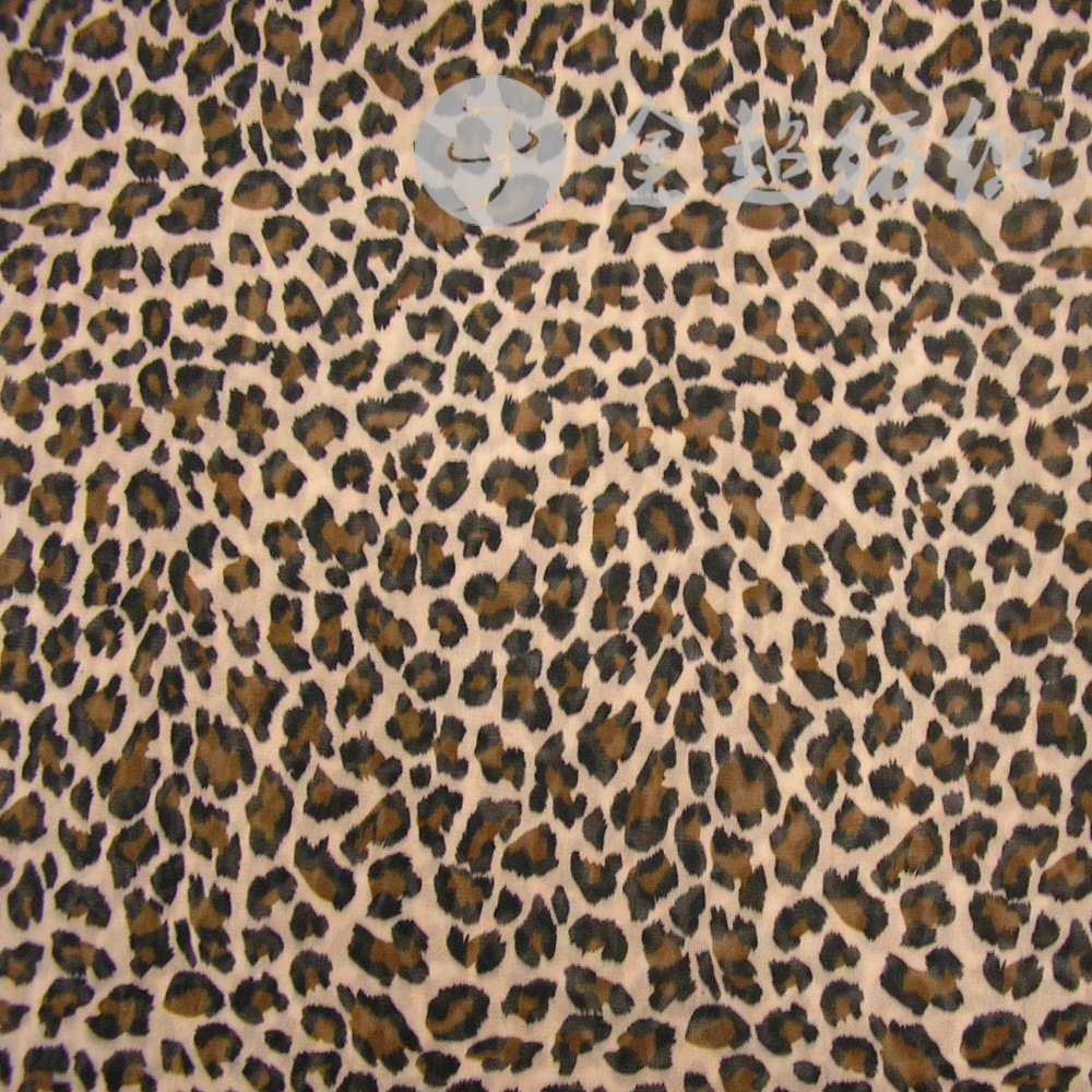 厂家生产 性感豹纹面料 斑点面料 豹纹桃皮绒磨毛布 斑点涤纶面料