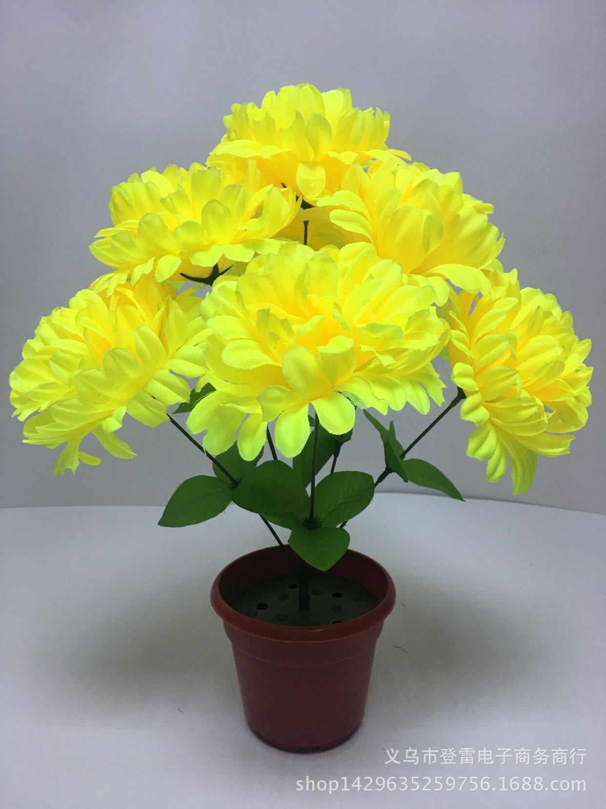 7头大丽菊清明仿真菊花祭祀扫墓上坟绢花假花塑料花厂家直销