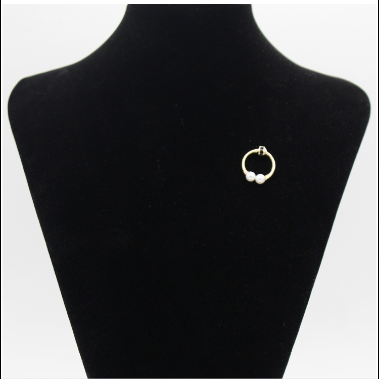 日韩简约双头珍珠蝴蝶扣领针毛衣开衫合金别针百搭外套胸针女配饰