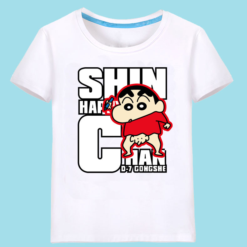 男韩版青年修身半袖卡通衣服打底衫包邮 新款蜡笔小新纯棉短袖t恤