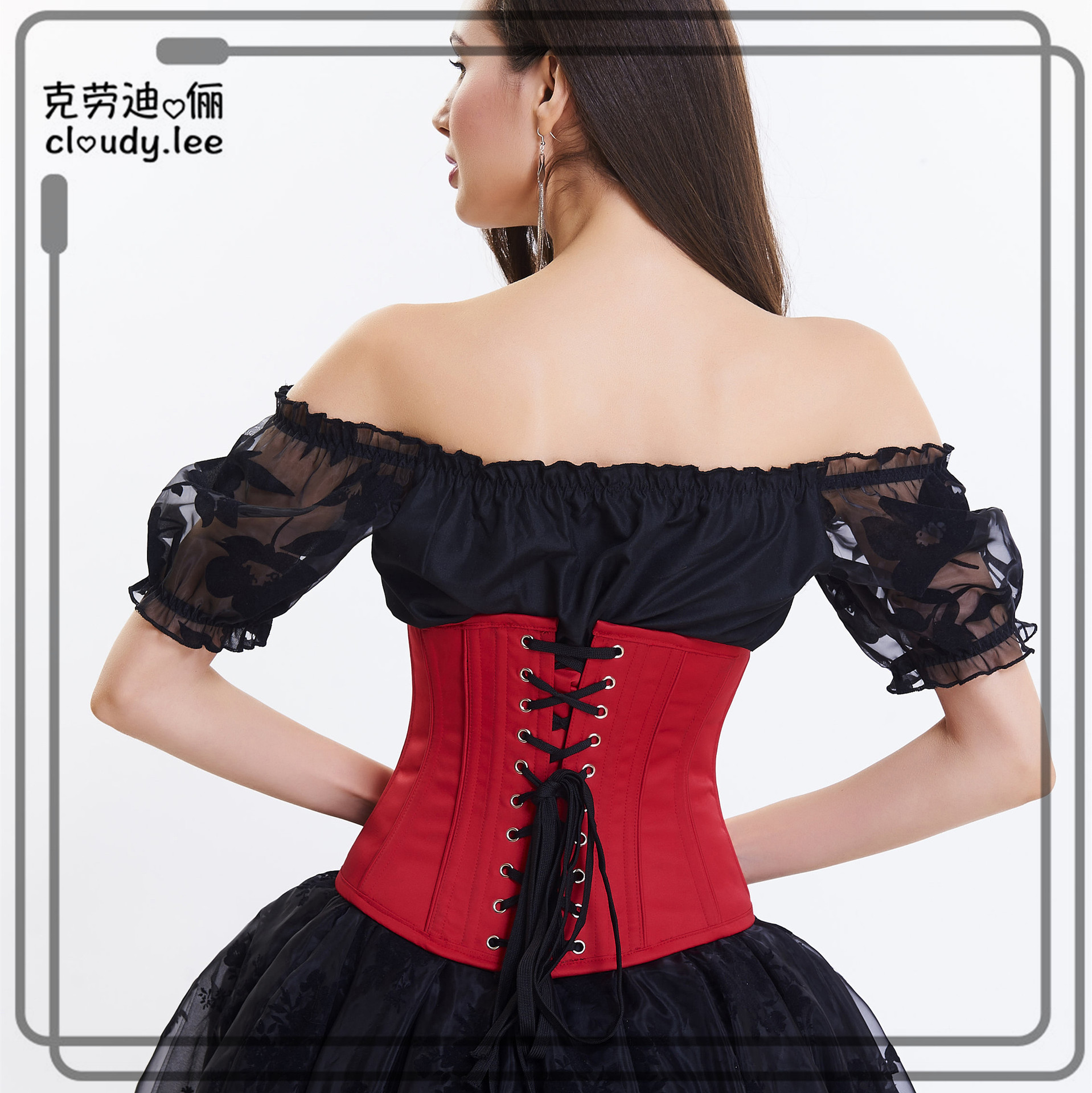 2017新品高档钢骨手工缝纫刺绣高端奢华复古宫廷束腰腰封1701