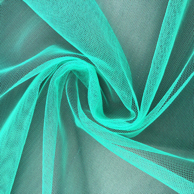 20d锦纶透明网尼龙经编六角蚊帐布网纱童装婚纱摆裙布料现货批发