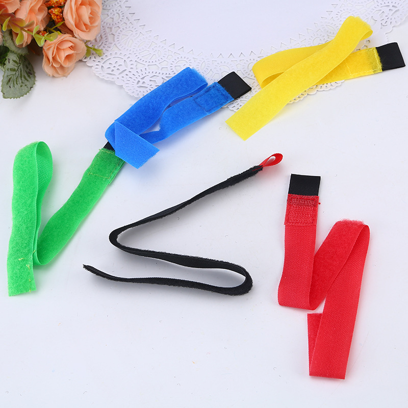 糖果色尼龙魔术贴扎带厂家直供彩色绑带可定做防滑绑腿带