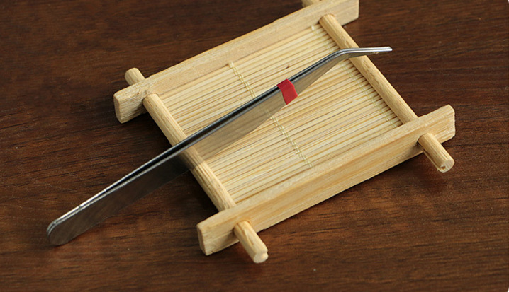 香薰蜡烛贴花镊子 自制蜡烛工具不锈钢镊子 平头镊子 蜡烛灯芯镊