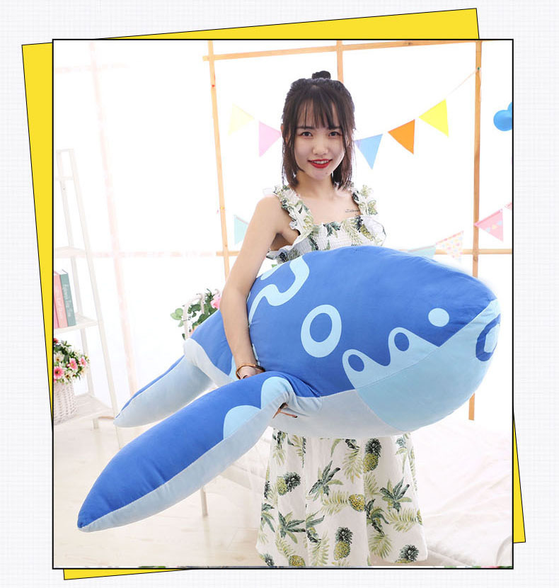 王者荣耀玩偶庄周坐骑鲲鲸鱼抱枕大鲸鱼靠垫 厂家直销生日礼物