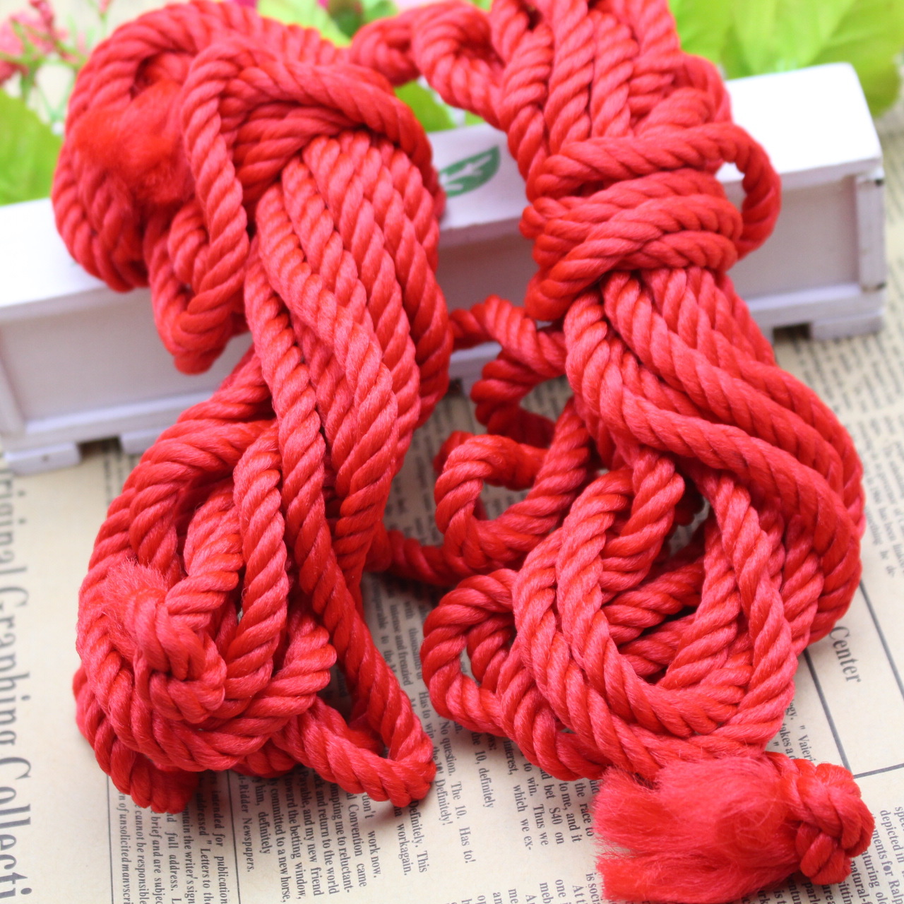 结婚女方陪嫁道具捆被子绑红绳子麻绳捆嫁妆婚庆用品红色捆嫁妆