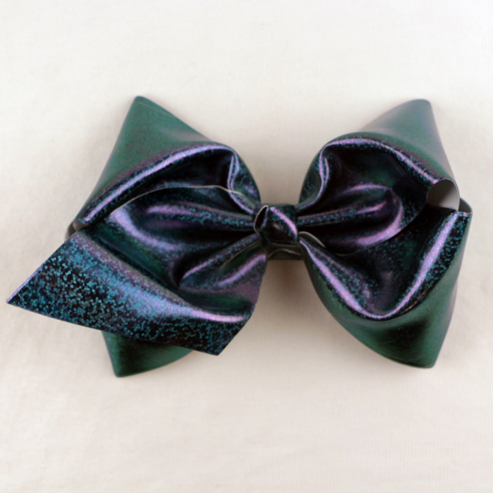 单面镭射罗纹带蝴蝶结发夹 欧美外贸螺纹带织带手工蝴蝶结发夹