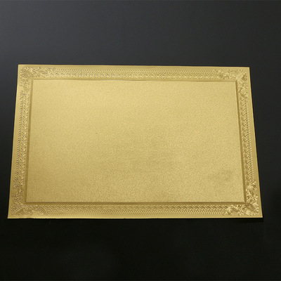 定制订做金箔奖牌授权牌荣誉牌金属牌匾定做制作木托铜牌空白金箔