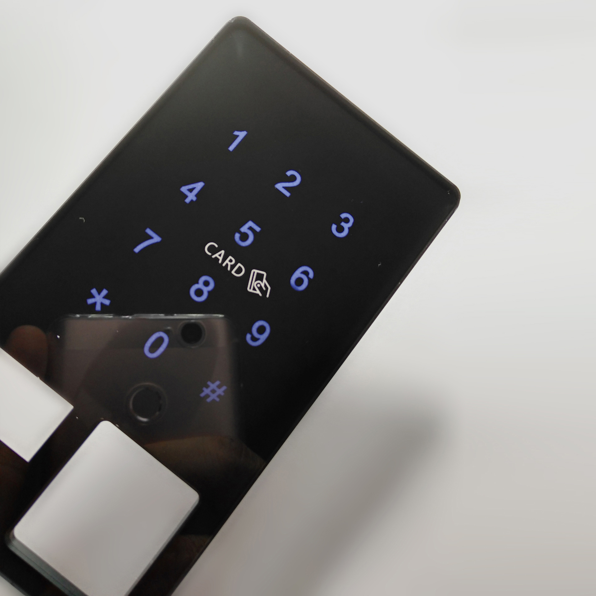 面板厂家供应亚克力数字触摸按键面板 透明亚克力视窗倒边高精度