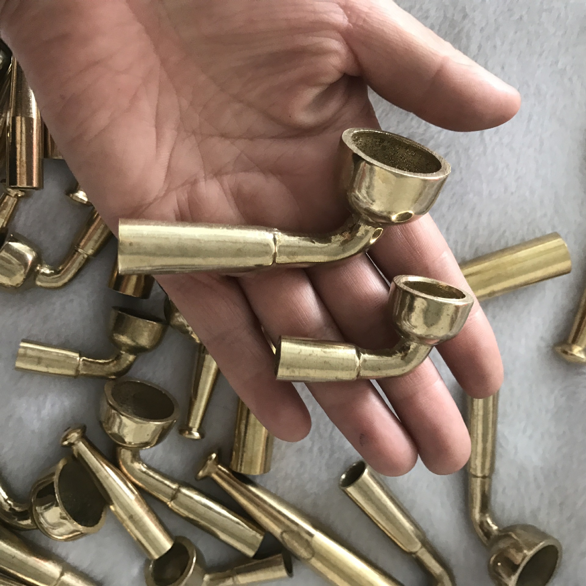 碧玺轩美玉古玩杂项黄铜手工大小烟锅旱烟斗老式烟具批发地摊热销