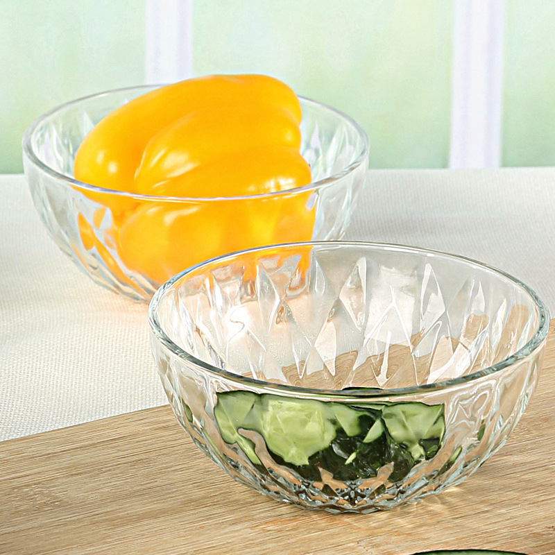 新美来玻璃碗套装钻石碗六件套钻石碗四件套钻石碗盘六件套