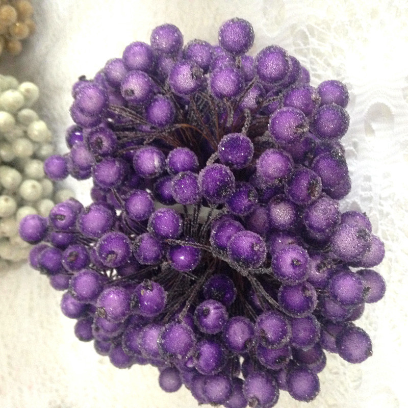 仿真浆果 霜降泡沫玻璃石榴果 圣诞工艺品配饰 手工花环材料批发