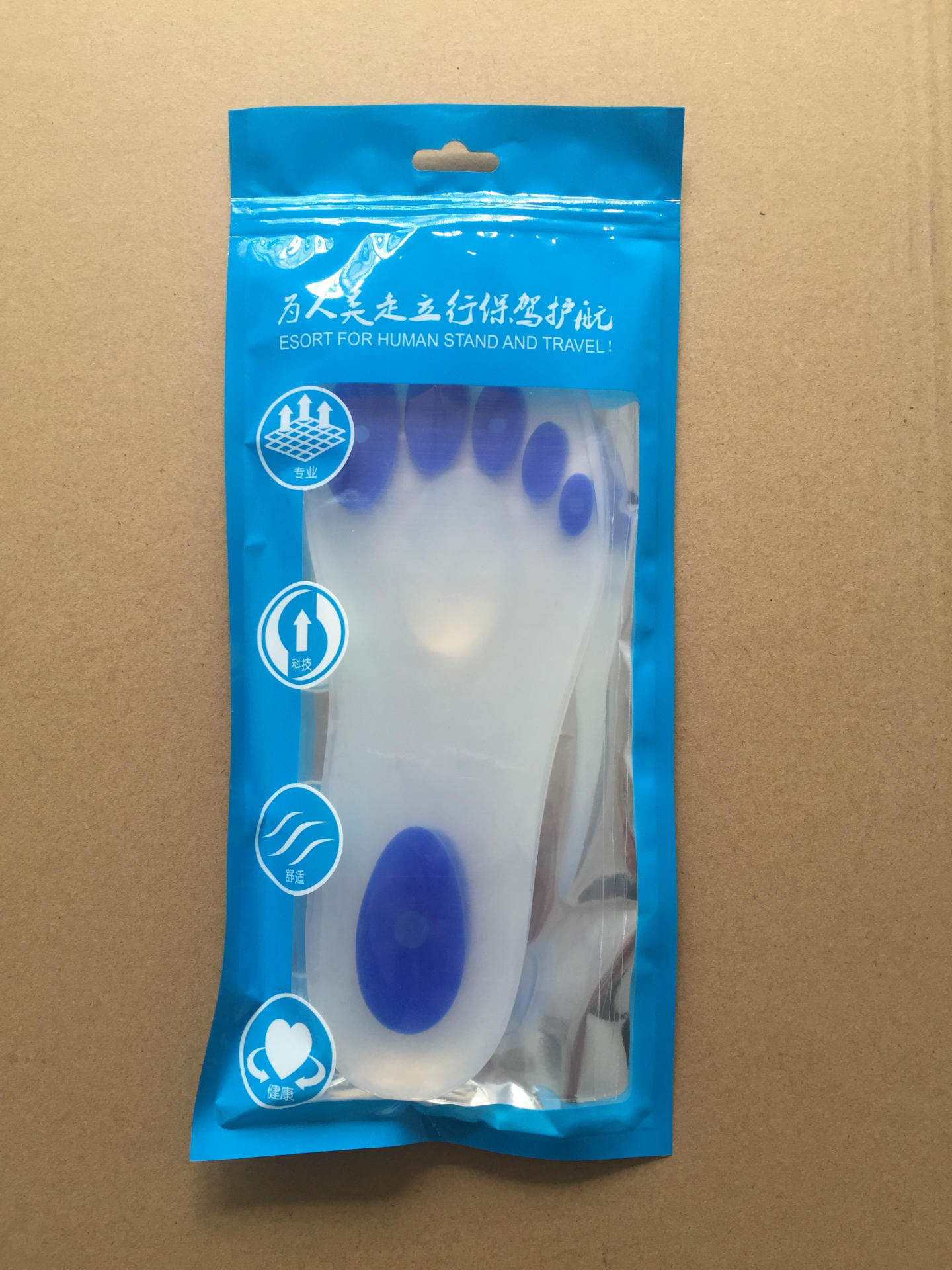 硅胶防滑按摩鞋垫 硅胶鞋垫减震保健 透明功能硅胶鞋垫