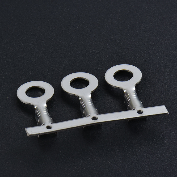 批发现货汽车端子 铜镀锡 0.7厚 横排圆盘 6.4圆形接线端子