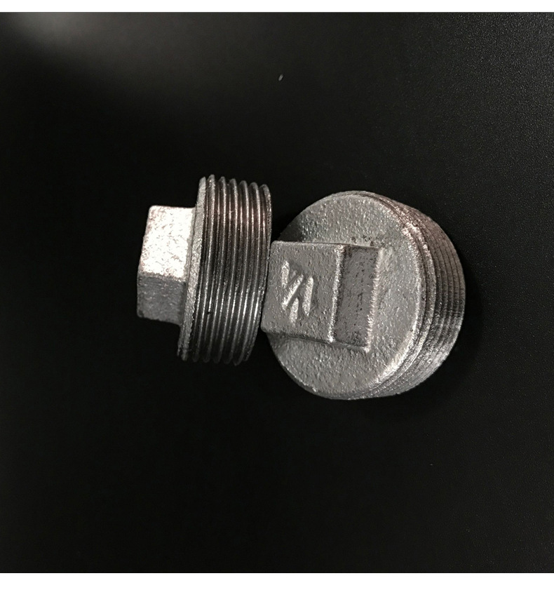 厂家直销玛钢消防专用丝堵 镀锌丝堵头 丝管堵闷头 4分6分1寸批发