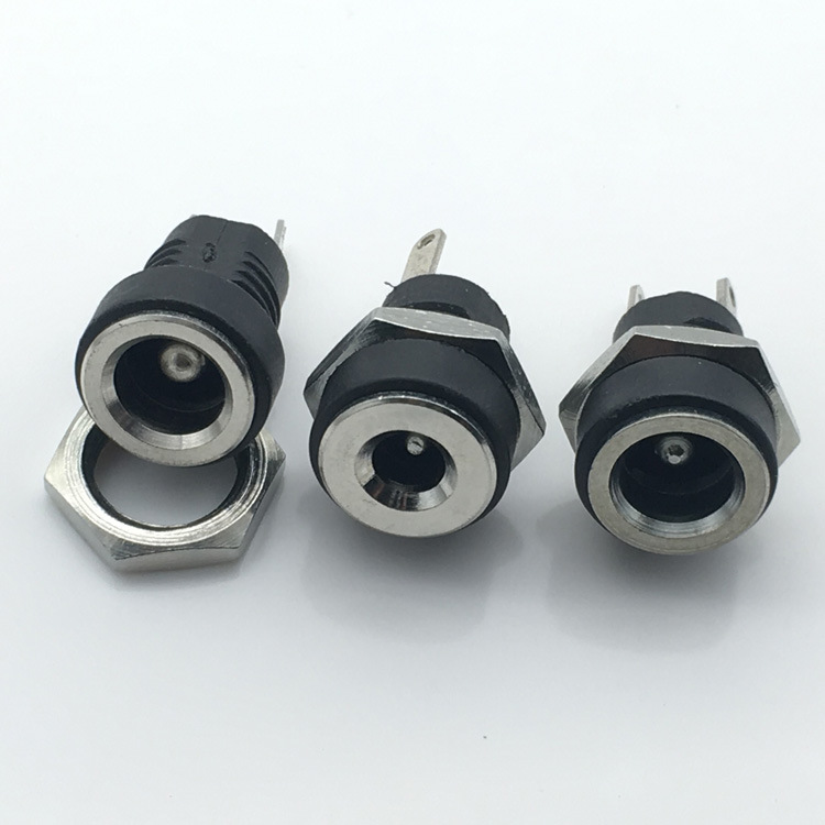 厂家供应全铜5521dc-022b圆形直流dc插座 5525充电电源母座