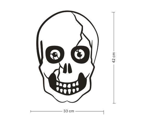 kst-15 万圣节系列 一代精雕骷髅头 客厅卧室装饰墙贴纸批发