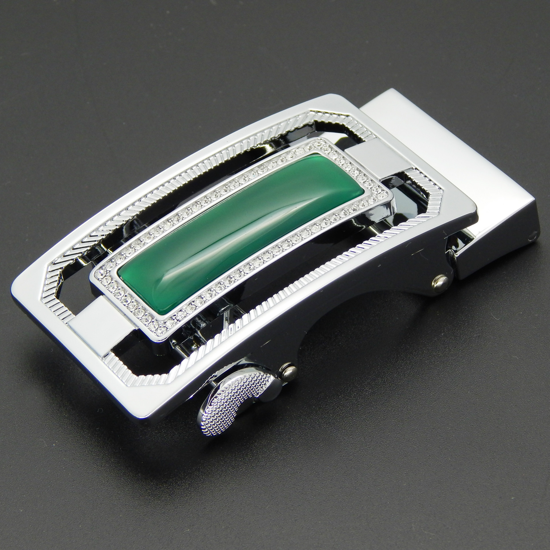 专业供应金镶钻玛瑙扣 高档大气玉石皮带扣 时尚休闲自动尾夹扣