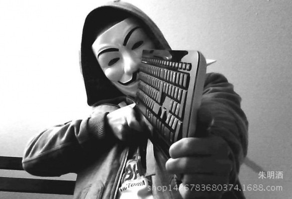 欧美热销weareanonymous车贴黑客组织匿名者面具诡异笑脸车贴