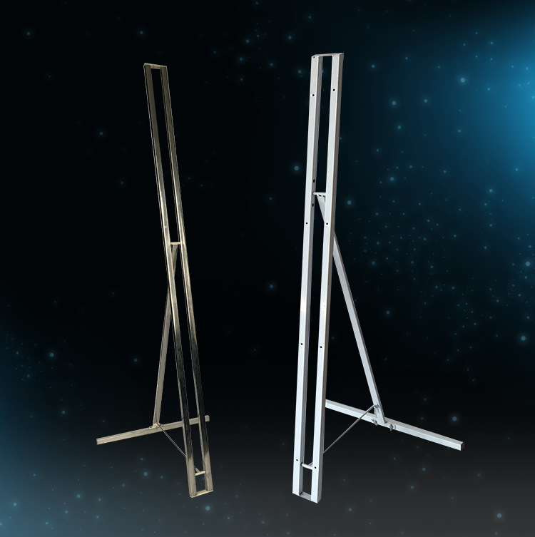 批发立人支架铁质展架防风人像架加粗方管h型广告支架人形立牌