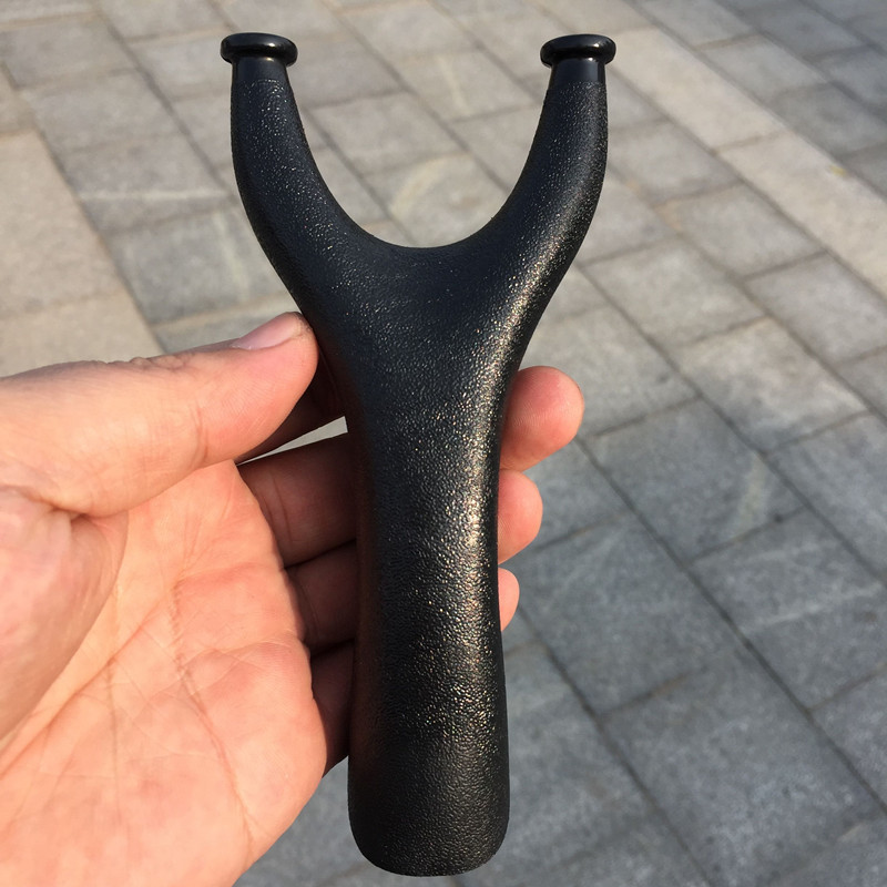 树脂弹弓飞虎叉扁皮弹弓免绑宽皮玩具户外反曲弹弓黑将军裸弓未绑