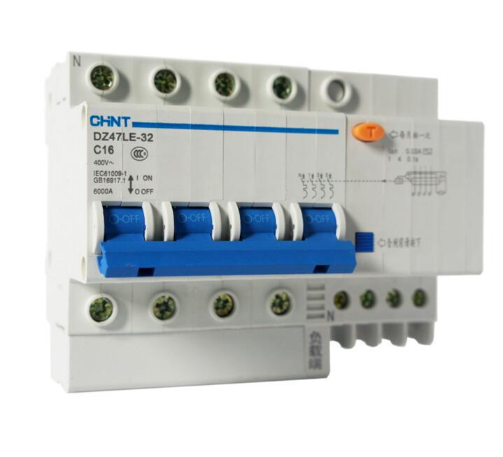 漏电断路器 dz47le-32 4p c16 正泰空气开关 家用漏电触保器