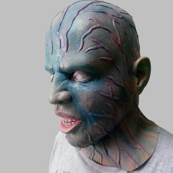 万圣节恐怖鬼面具电光人面具 乳胶外星人面具 影视蜘蛛侠面具头套