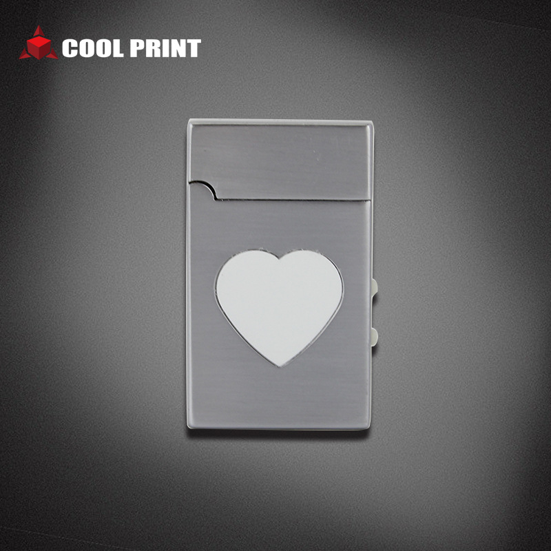 Thermal Transfer Blank Metal Inflatable Cigarette Lighter Printable Photo Logo Image DIY Personality Love Lighter