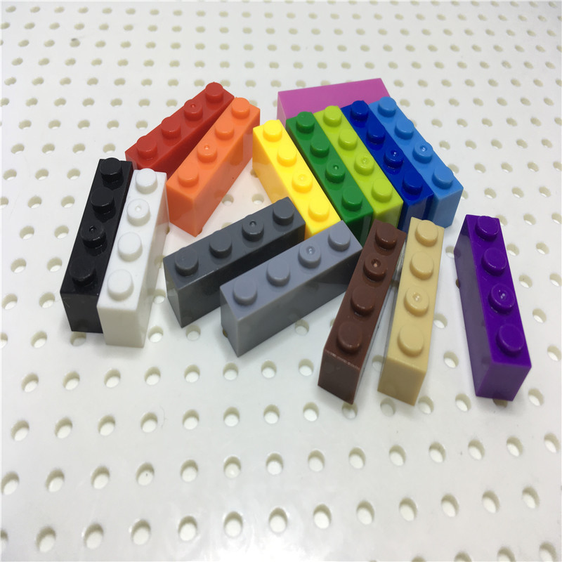 甥乐玩具基础直角高砖积木2 1塑料小颗粒diy拼插散零件兼容100片