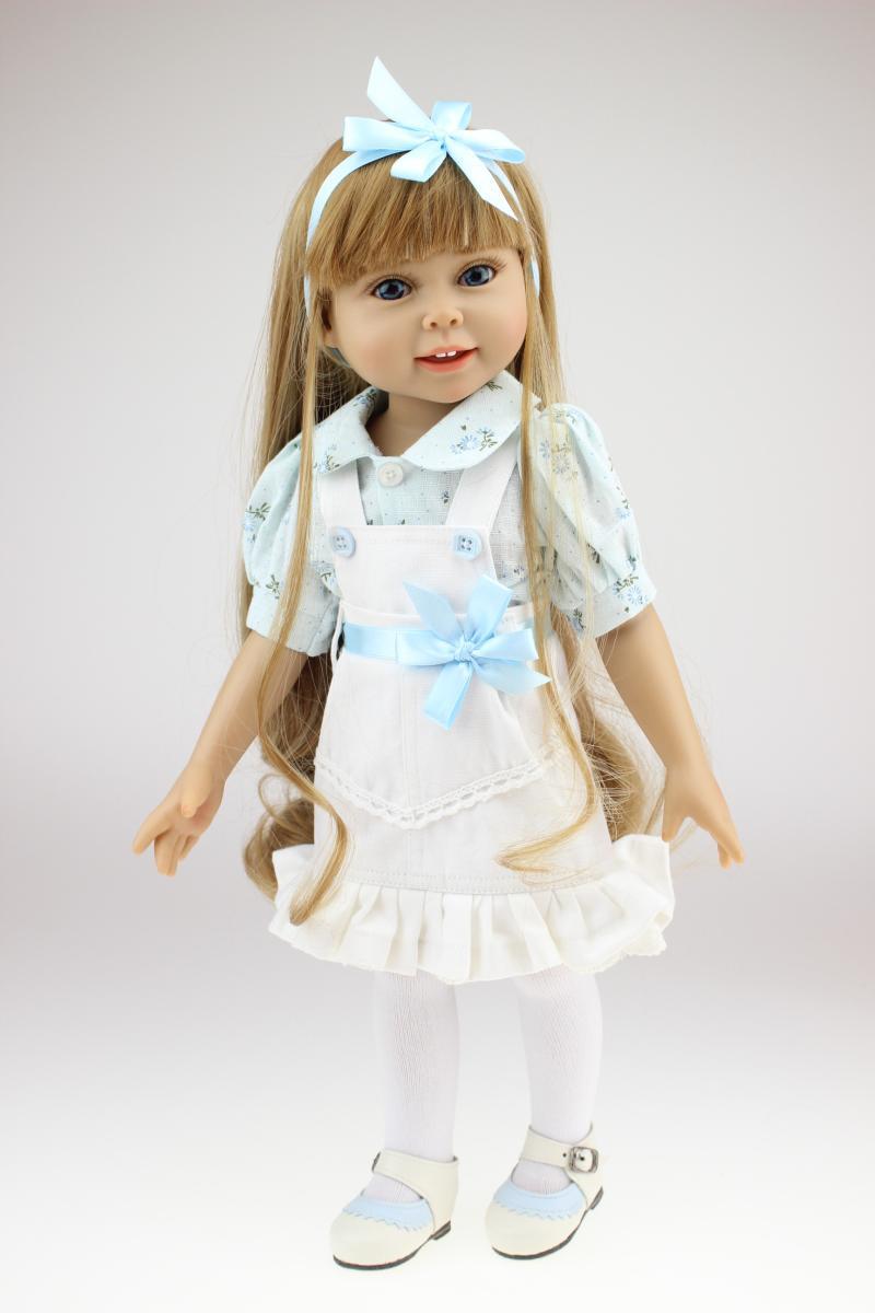 18寸美国女孩换装长发公主洋娃娃 益智过家家公仔 儿童节礼物玩具