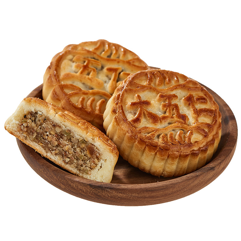 味讯食品 东北老式传统手工五仁月饼 椒盐 枣泥月饼 中秋月.
