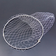 不锈钢网头 大眼彩丝折叠抄网头 大力马网头钓鱼配件