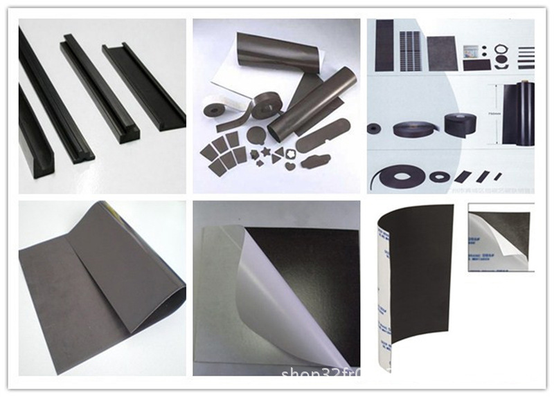 热销同性异性橡胶磁马达磁条长方形圆形软磁片带背胶橡胶塑磁