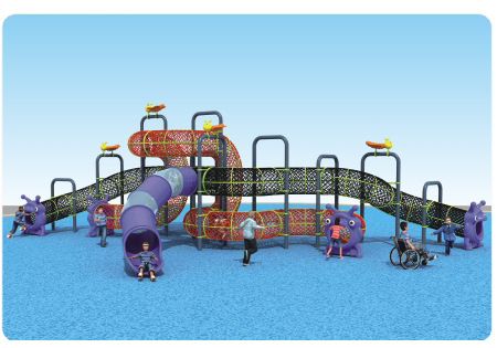 大型钻洞滑滑梯,户外游乐场钻洞游乐设施儿童隧道滑滑梯bd-176