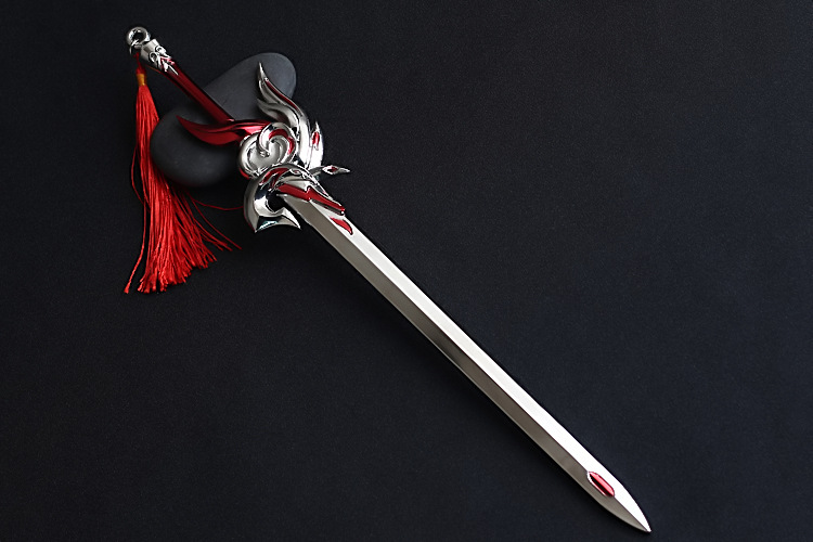 王者兵器李白敏锐之力凤求凰青莲剑仙带鞘30cm大号武器鞘刀模合金