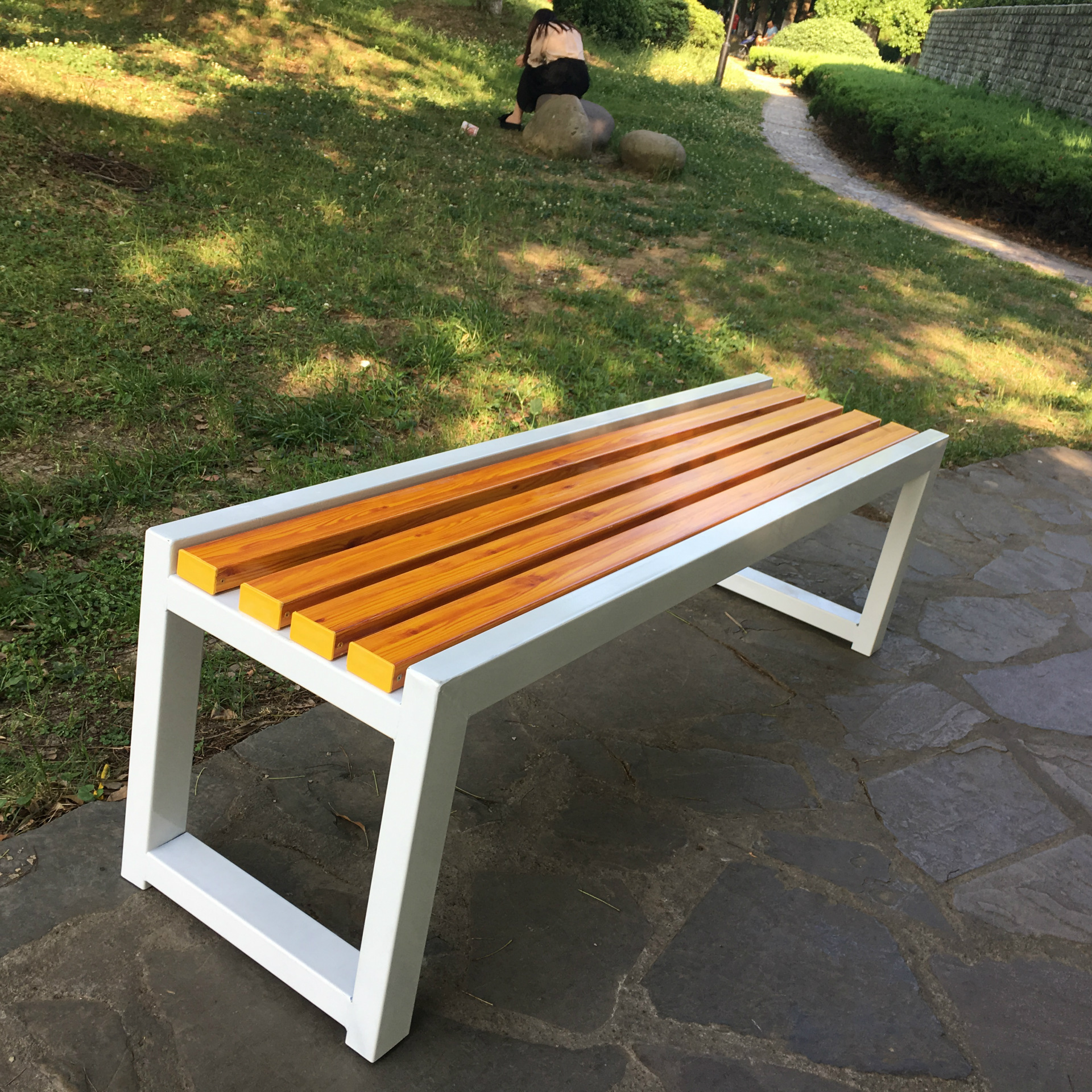 户外公园排椅浴室长凳公共商场休息长椅更衣室长条凳子公园椅子