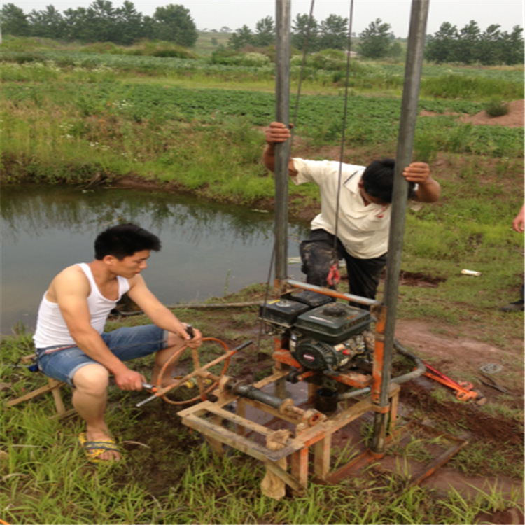 供应打井机钻井机 农村小型家用100米打井机器水井钻机汽油柴油机