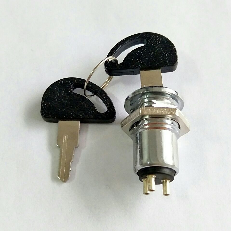 厂家直供优质正规钥匙开关锁,电源开关锁 安装直径16  k16-05