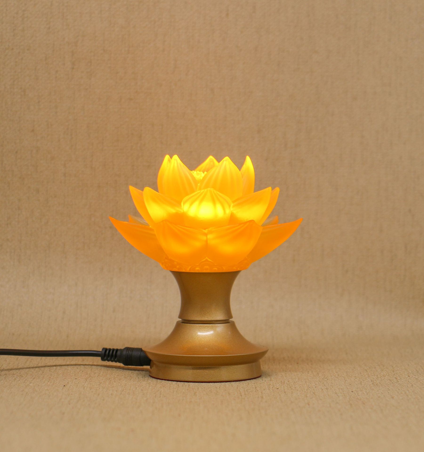 佛教用品佛堂专用莲花灯佛灯防琉璃led供灯家用供佛七色花灯批发